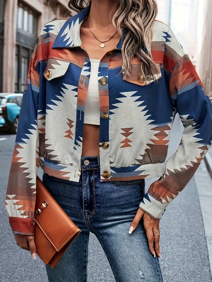 Drune | Einreiher Jacke mit Geoprint