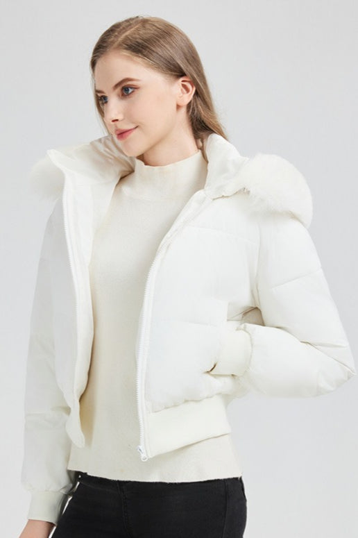 Drune | Kapuzenjacke mit Kunstpelzkragen