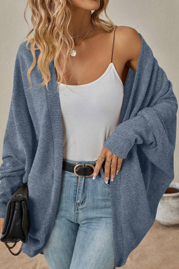 Drune | Bat Ärmel Cardigan Lockere Gestrickte Jacke