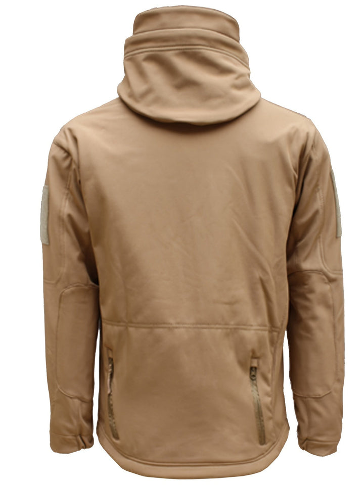 Drune | Fleece-Softshell-Kapuzenjacke Mit Reißverschlusstaschen Für Herren - Perfekt für Outdoor-Aktivitäten