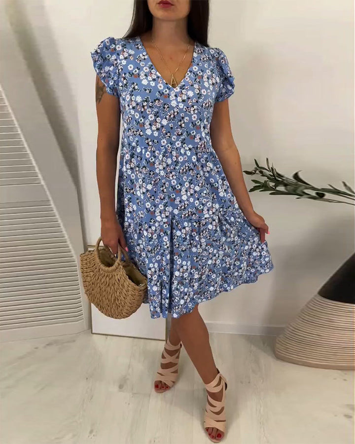 Drune | Frische Sommerkleid mit Blumenmuster
