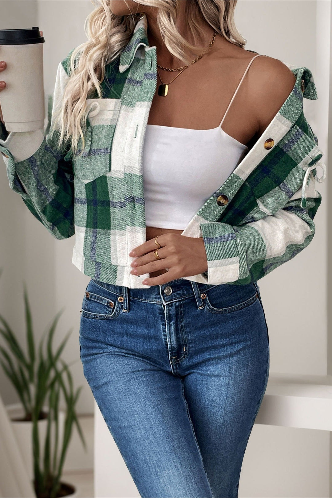 Drune | Karierter Wolljacke
