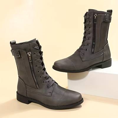 Drune - Stiefelette mit Reißverschluss und Spitze