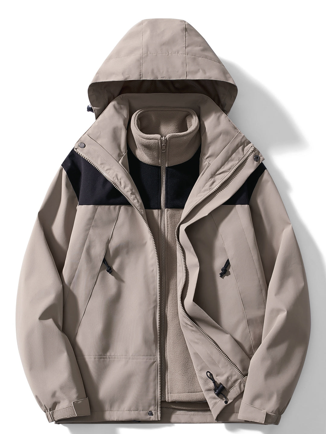 Drune | 3-in-1 Fleece-Winterjacke mit Kapuze für Damen - Perfekt für Outdoor-Aktivitäten