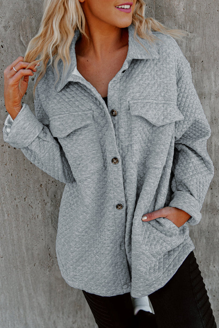 Drune | Leichtgewicht Gesteppte Hemdjacke Polyester Komfort und Stil