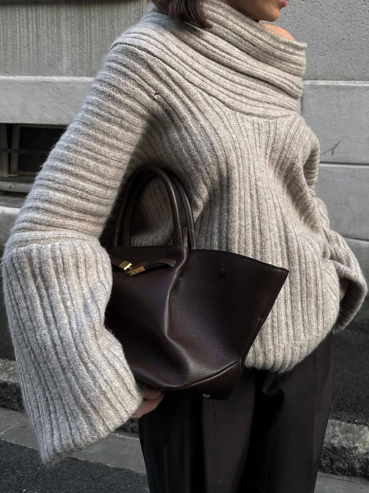 Drune | Rippstrickpullover Weiche Wolle Elegant und Warm