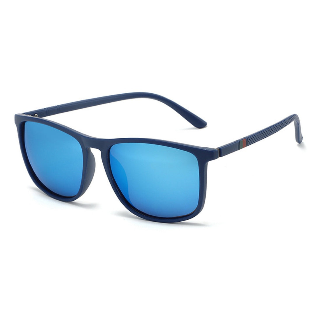 Drune | UV-Schutz quadratische polarisierte Sonnenbrille mit großem Rahmen