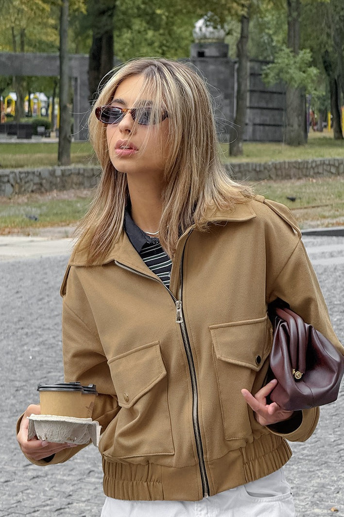 Drune | Passform Braun Wildlederjacke