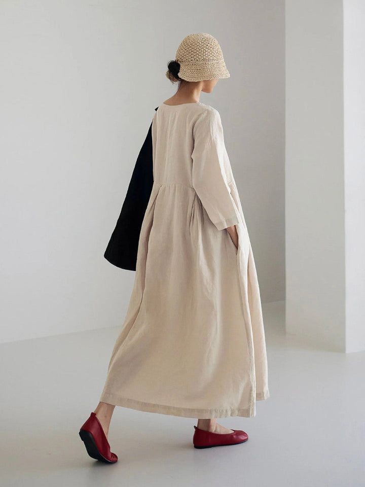 Lockeres kleid mit Seitentaschen