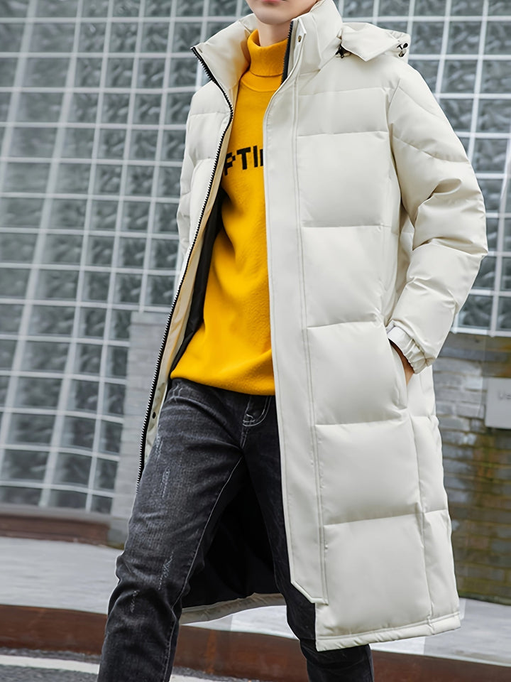 Drune | Lange Pufferjacke mit Kapuze Polyester Isolierend und Stilvoll