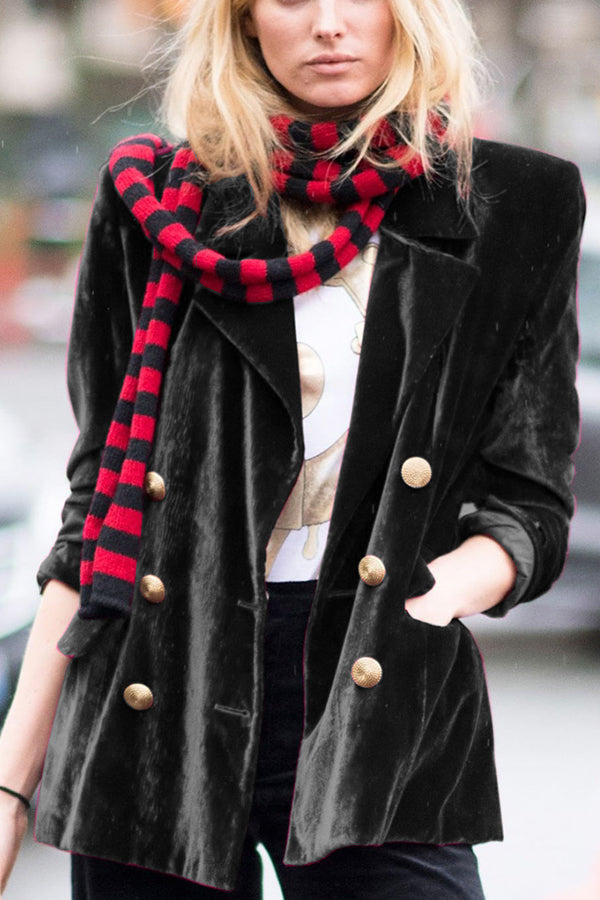 Drune | Samt Temperament Party Damen Midikleid Blazer