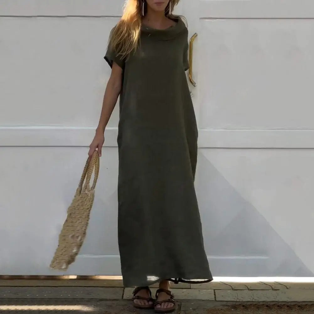 Drune | Leinenkleid Mit Elegantem Kragen