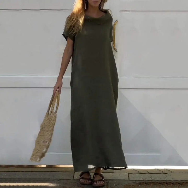 Drune | Leinenkleid Mit Elegantem Kragen