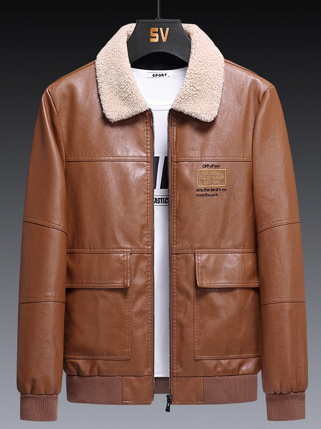 Drune | lässige vegane Wildleder-Fleecejacke für Männer - Ideal für Herbst/Winter
