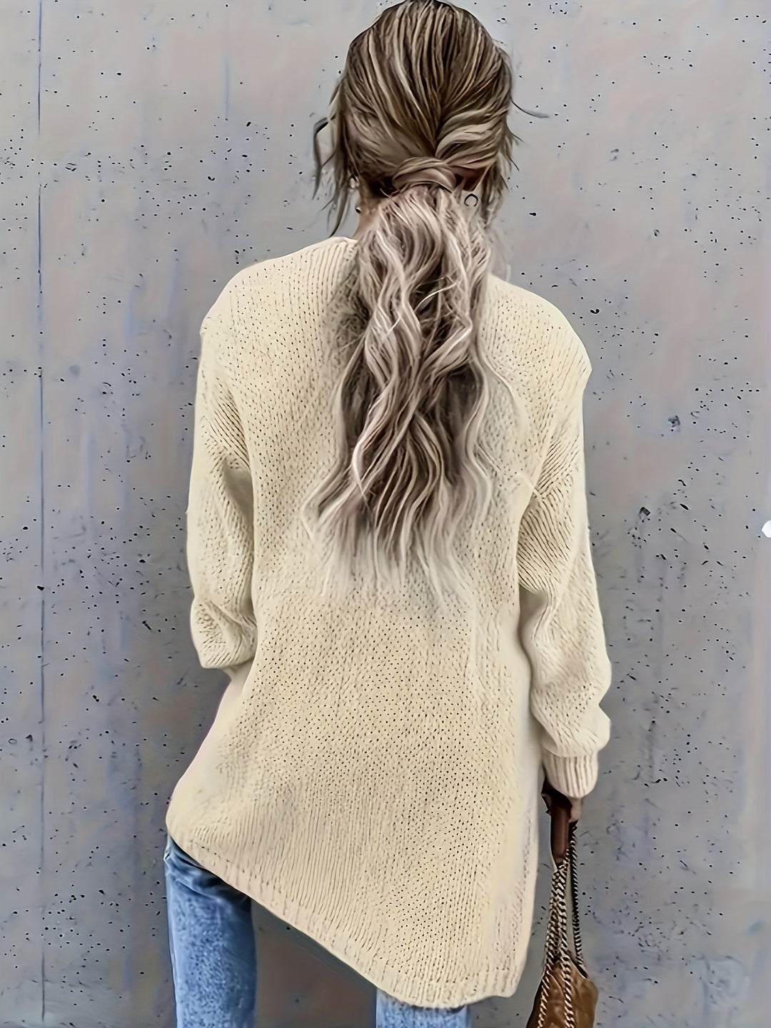Drune | Langarm Gestrickte Strickjacke Für Damen - Perfekt für Alltagstragen
