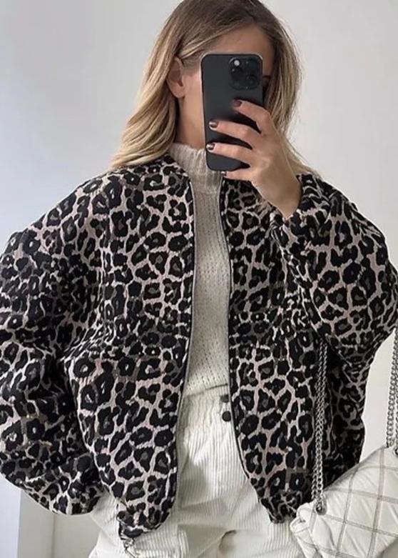 Drune | Leoparden Bomberjacke