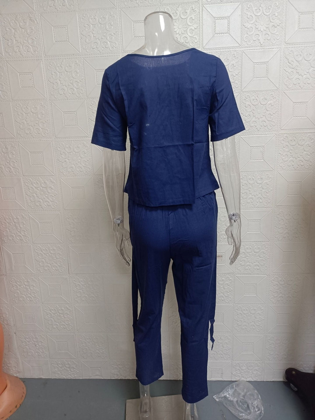 Drune | Übergroße Bluse Hose mit weitem Bein Retro zweiteiliges Set
