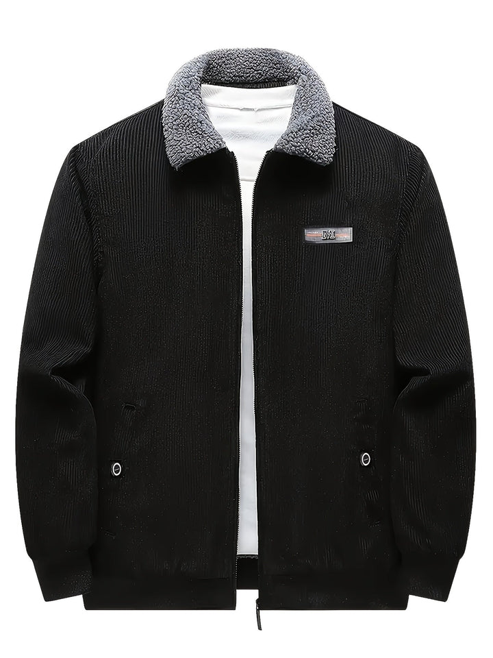 Drune |  Mit Etikett Patch Fleece Gefütterte Winterjacke Für Herren - Ideal für Winter