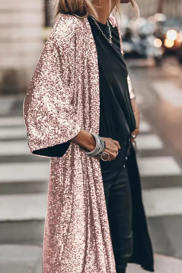 Drune | Glamouröse Pailletten-Strickjacke