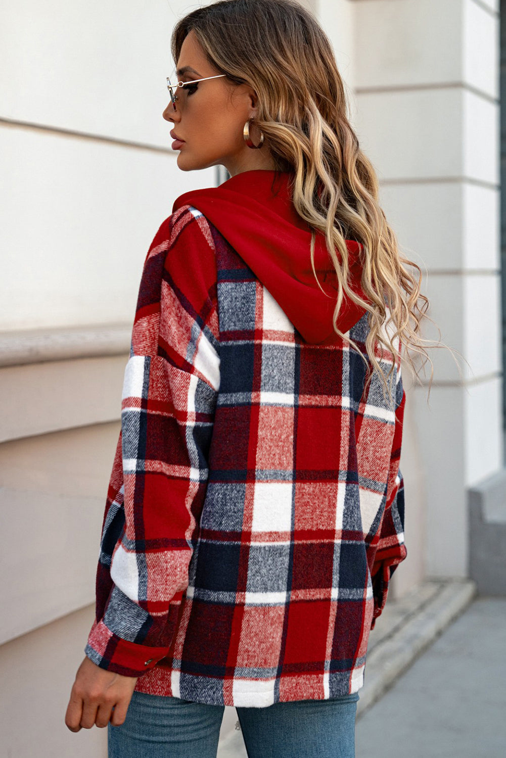 Drune | Gitter Oversized Jacke mit Kapuze Lässiger Komfort Warm und Trendy