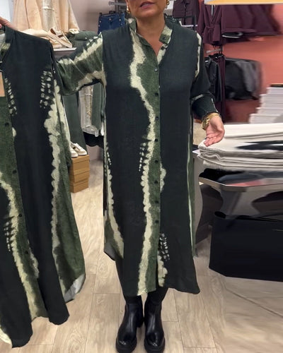 Drune | Button Down Hemdkleid mit Stehkragen