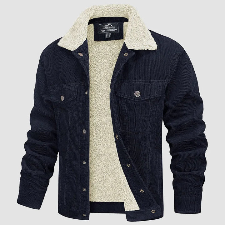 Drune | Herren Winterjacke mit Knopfleiste und Kragen Design