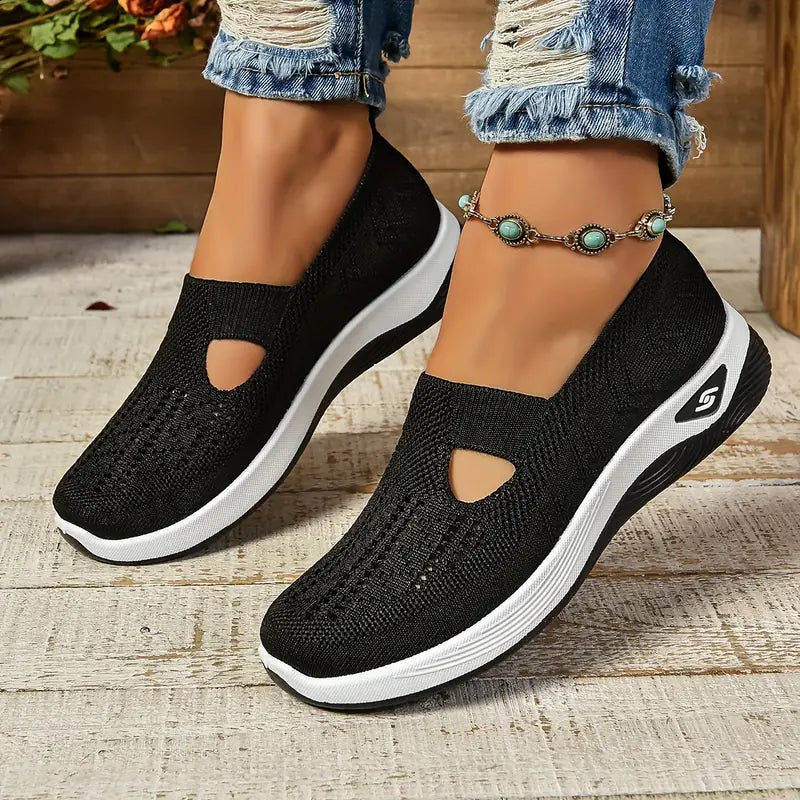 Drune | Atmungsaktive Orthopädische Slip on Sneakers Für Damen