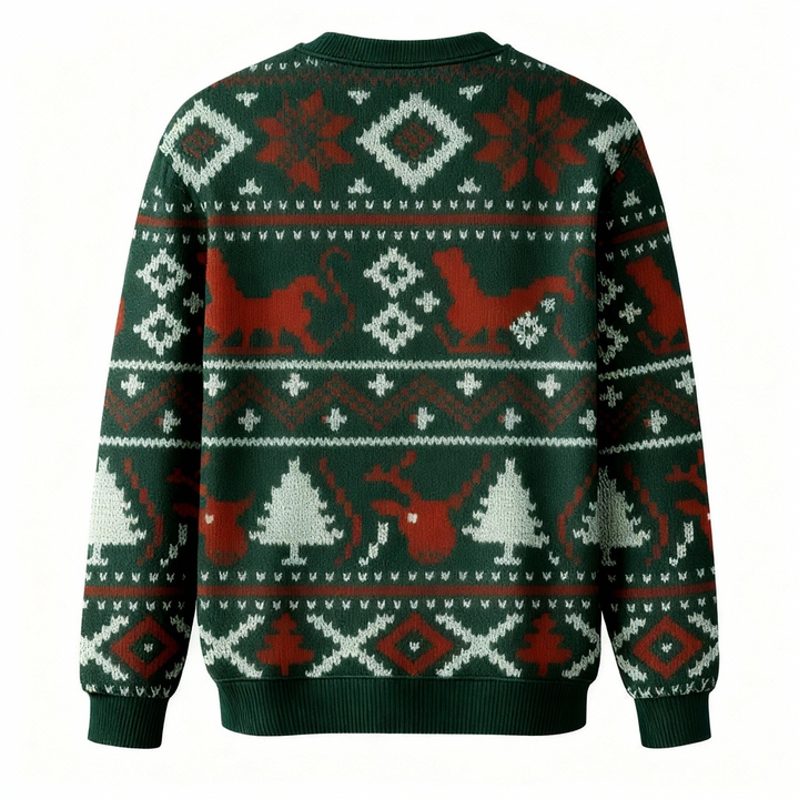 Drune | Weichester Unisex Lustiger Weihnachtsmann Weihnachts-Pullover - Hässlicher Feiertags-Party-Jumper