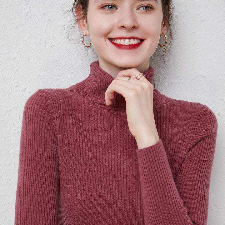 Drune | Premium-Wollrollkragenpullover für Frauen