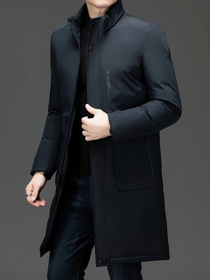 Drune | Lange Winterjacke mit Kapuze Polyester Warm und Windabweisend