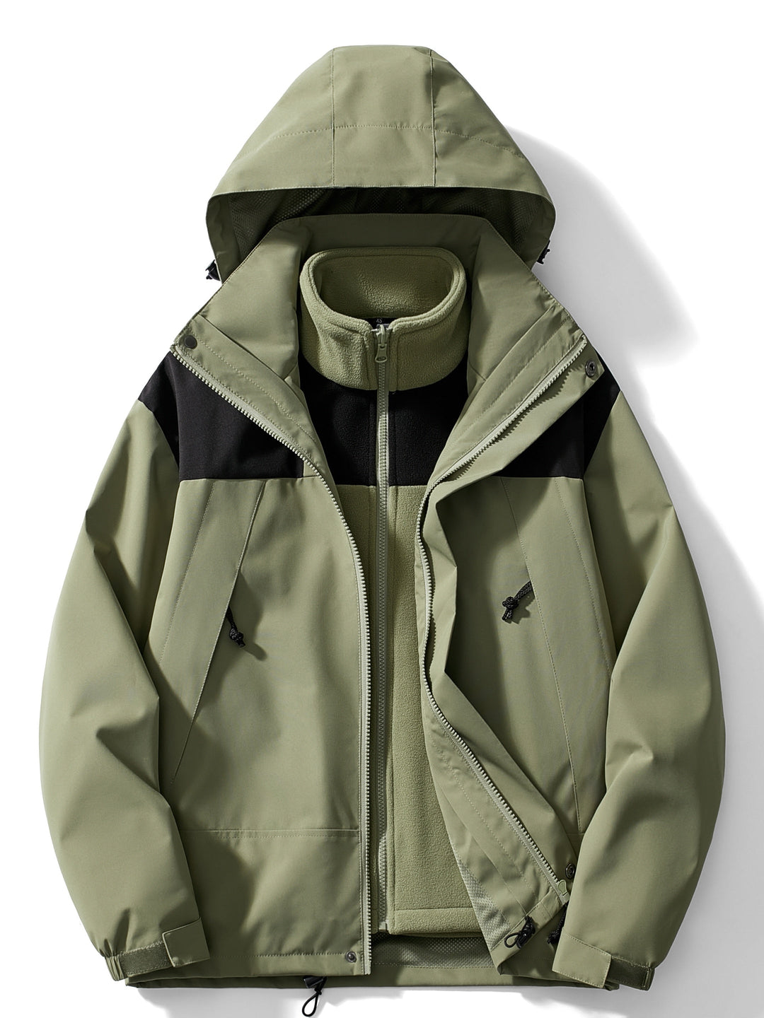Drune | 3-in-1 Fleece-Winterjacke mit Kapuze für Damen - Perfekt für Outdoor-Aktivitäten