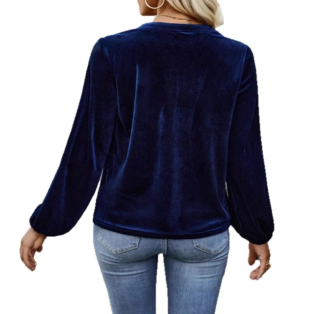 Drune | Damen Samtbluse
