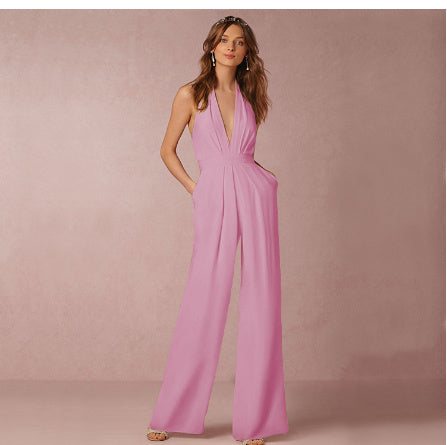 Drune | Ärmelloser Halterneck Jumpsuit