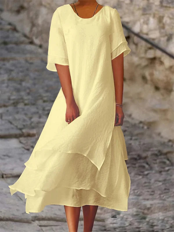 Schicke Eleganz Blockschlitzkleid