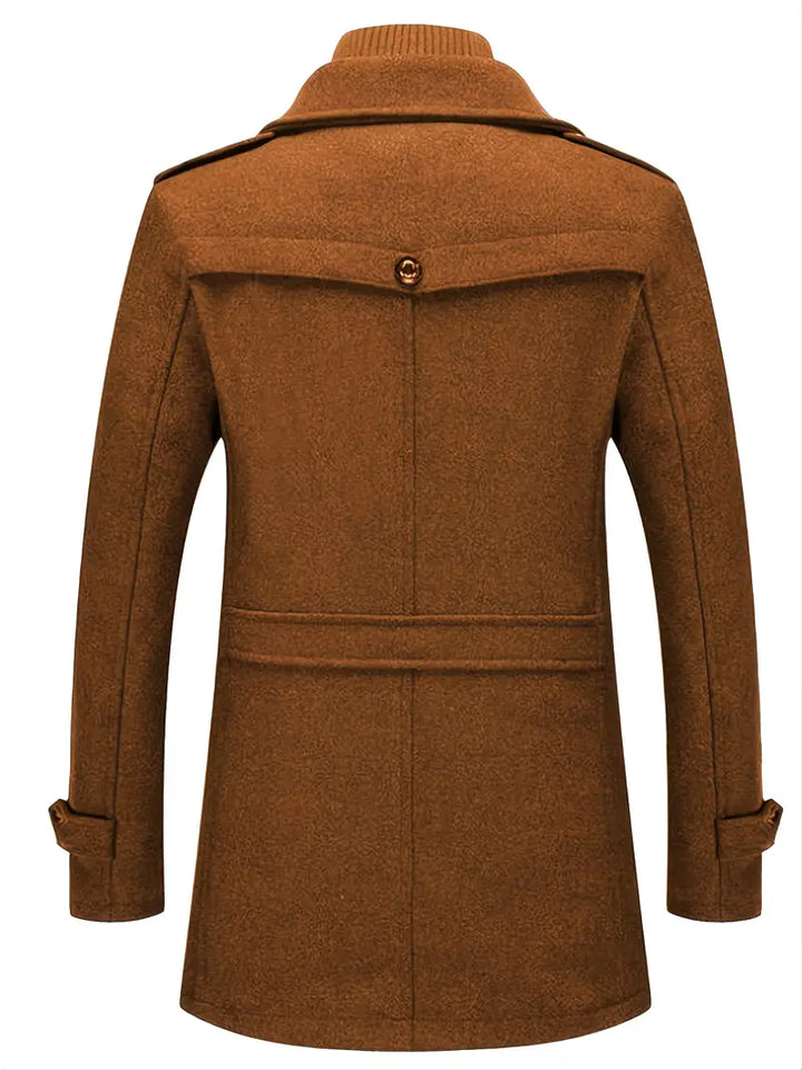 Drune | Business Wollmantel mit Doppelkragen für Herbst/Winter