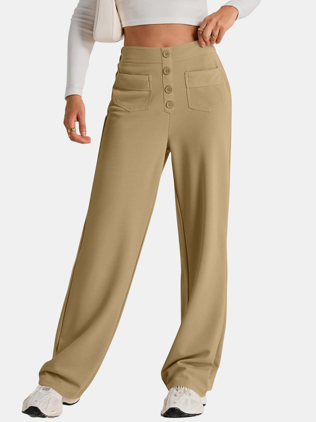Drune | Taille Weite Hose Mit Taschen Elegant Und Komfortabel