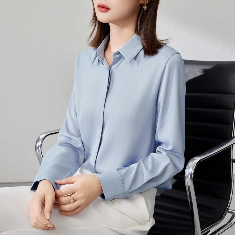 Drune | Elegantes Satinoberteil für Damen mit vielseitigem Stil