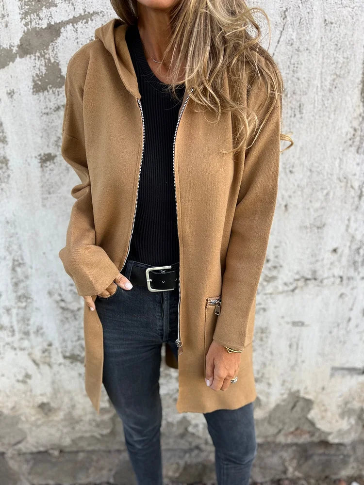 Drune | Rundhals-Reißverschluss Langarm Freizeitjacke
