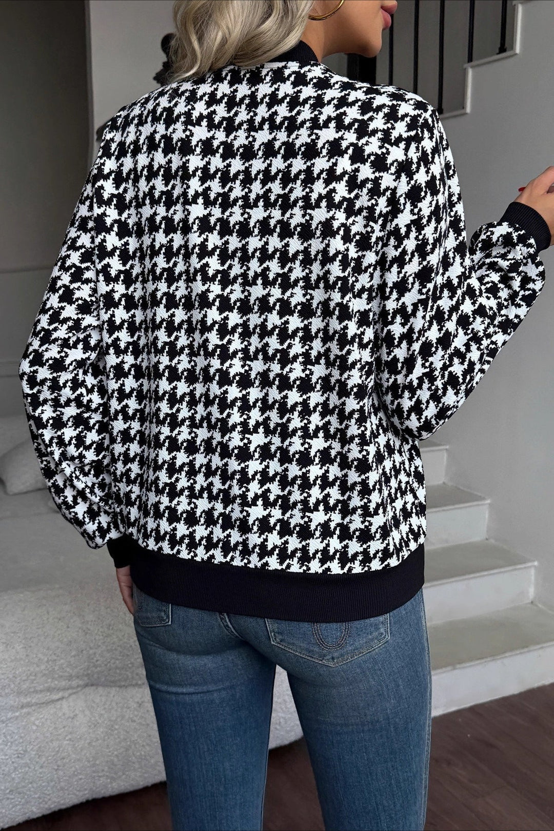 Drune | Ärmel Hahnentritt Fitted Jacke