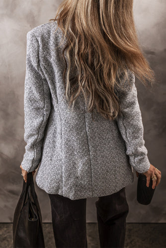 Drune | Heringsmuster Jacke Wollmischung Klassisch und Komfortabel