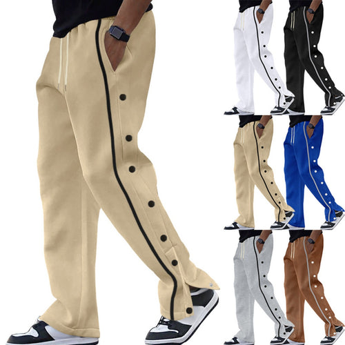 Drune | Gerade Sporthose mit Knöpfen