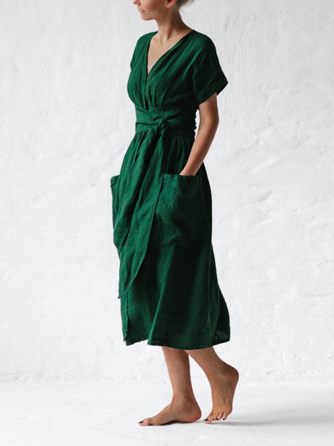 Drune | Fließendes Leinenkleid