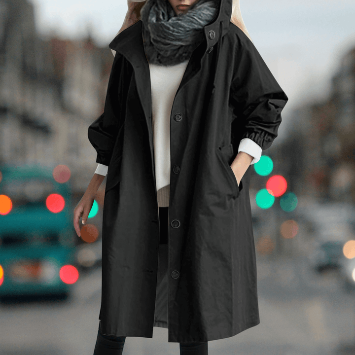 Drune | Damen Wasserdichter Teddy Fleece-Trenchcoat