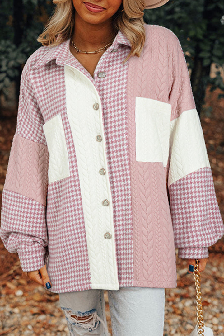 Drune | Patchwork Hemdjacke Baumwollmischung Modern und Stilvoll