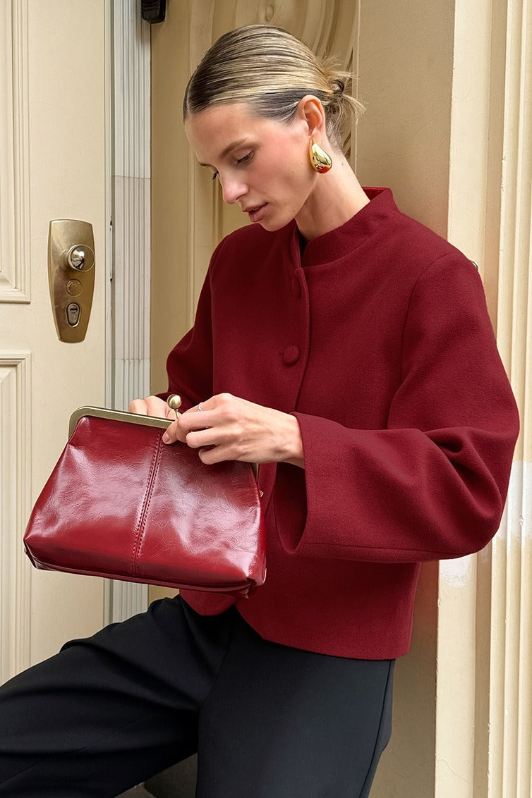 Drune | Roter Wollblazer
