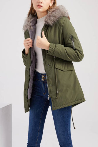 Drune | Winter warmer Fleece-Mantel mit Baumwoll-Steppjacke