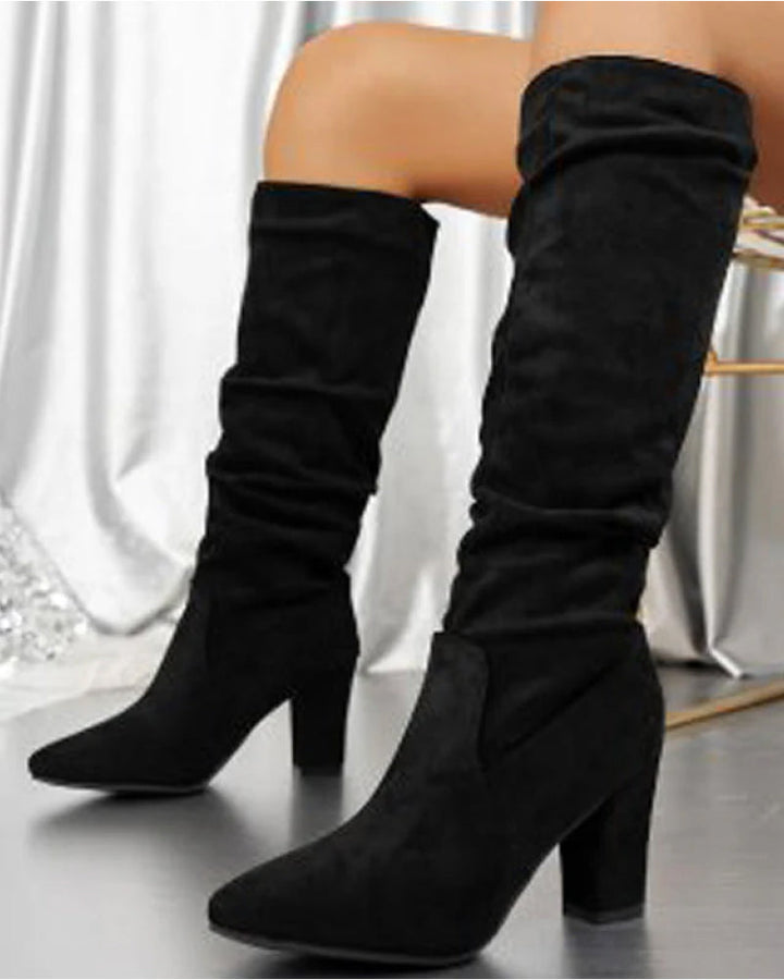 Drune | Stylische Damen Stiefel mit Hohen Absätzen in Uni Farbe