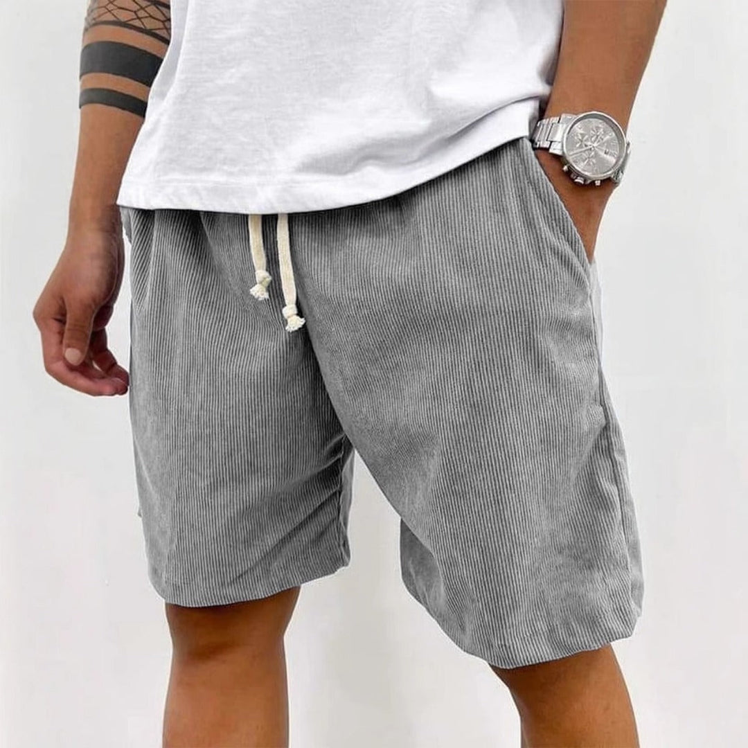 Drune | Herren Casual Kordelzug Cord Shorts