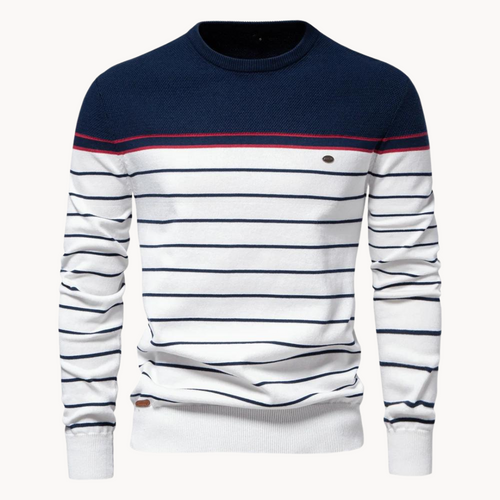 Drune | Baumwollpullover mit Streifenmuster