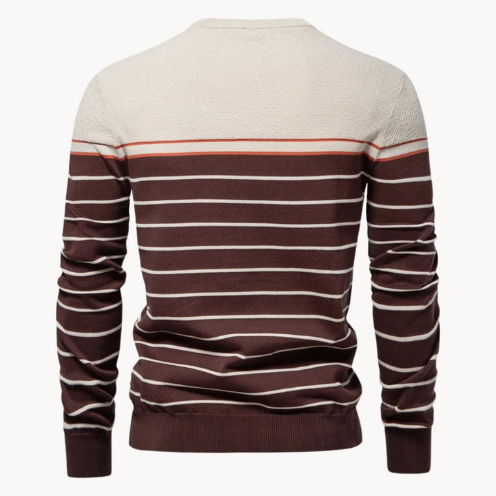 Drune | Baumwollpullover mit Streifenmuster